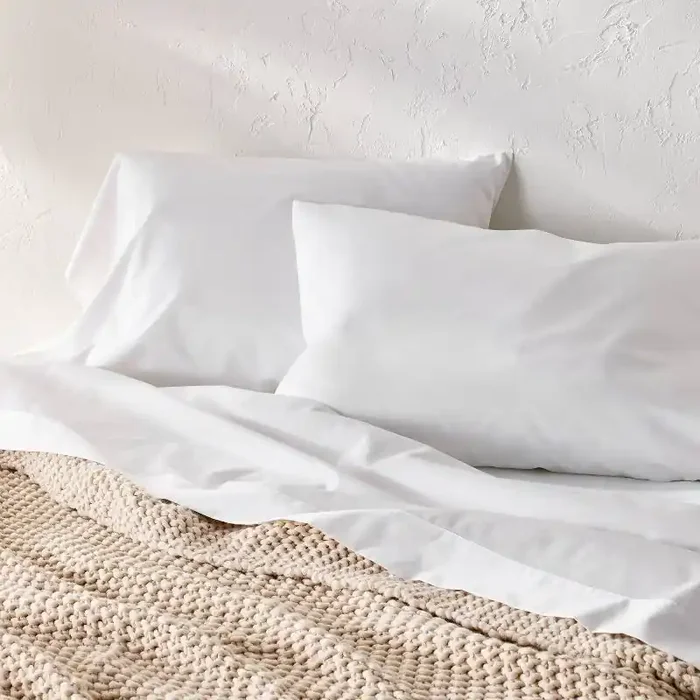 King 600 Thread Count Sateen Pillowcases White – Casaluna™