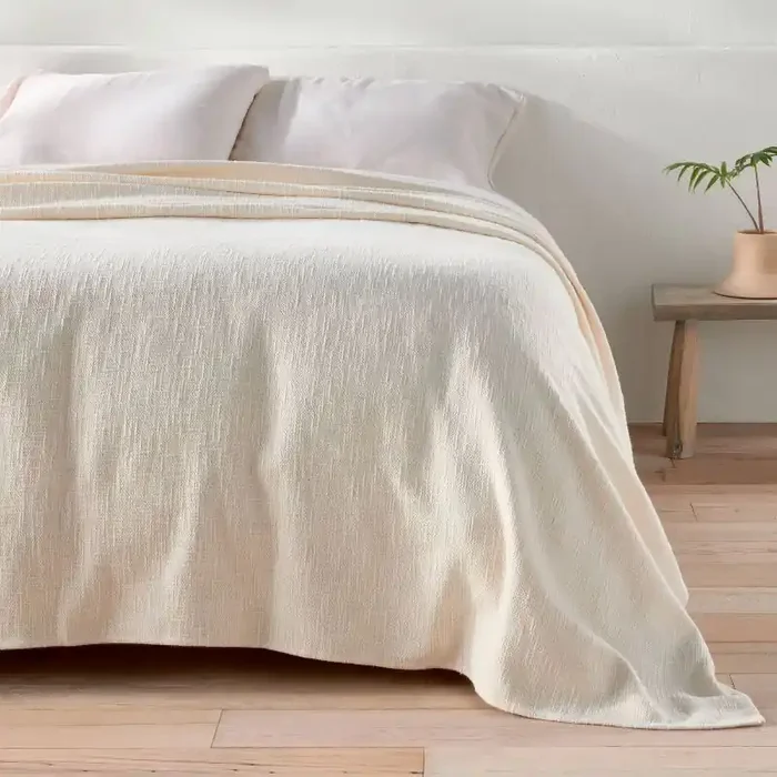 King Cotton Slub Blanket Natural – Casaluna™