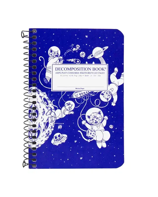 Kittens in Space Pocket Sized Spiral Decomposition Book
