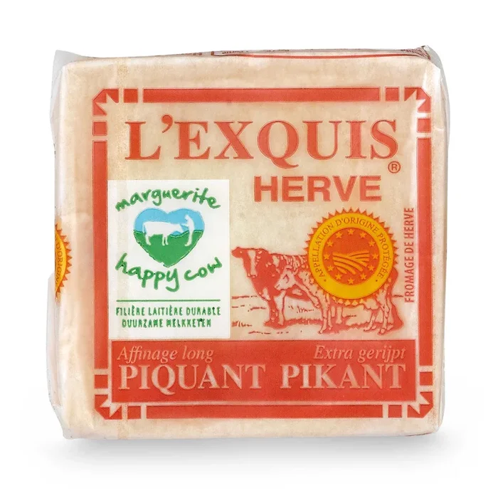 L’Exquis Extra matured spicy herve cheese (at your own risk, no refunds applicable)