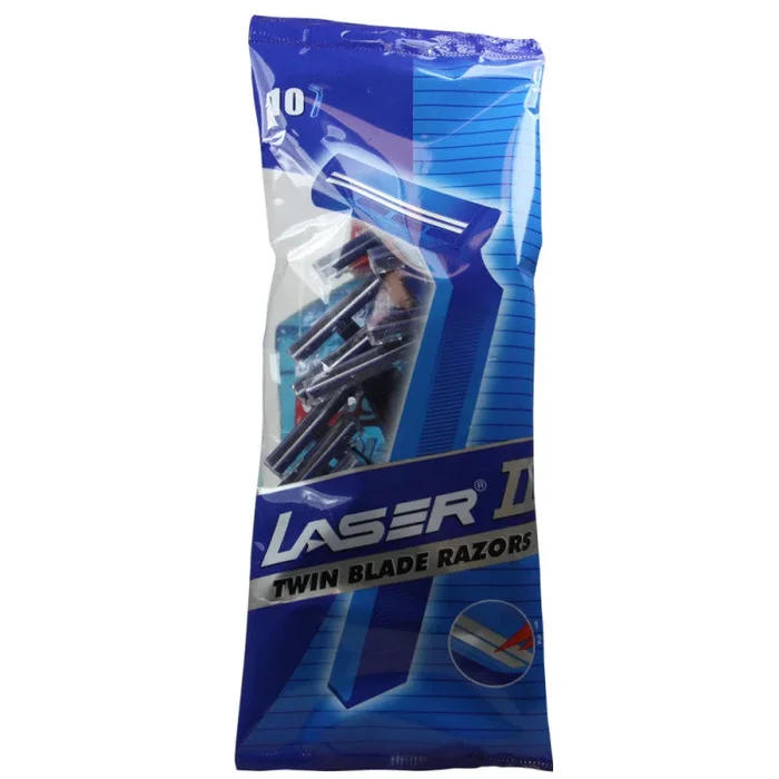 Laser II Twin Blade Disposable Razors 10 Pack