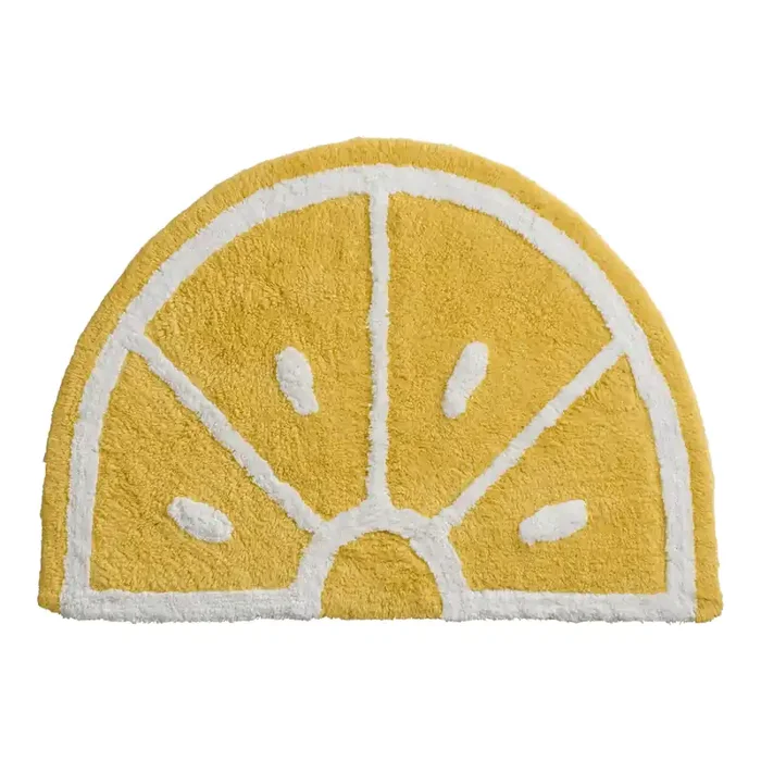 Lemon Squeeze Half Circle Tufted Bath Mat