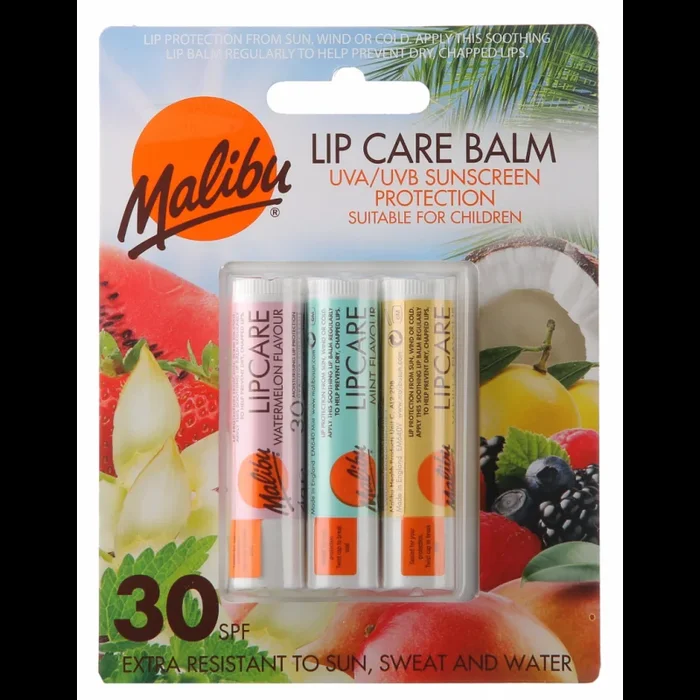 Malibu Lip Care Balm SPF30 3 pack