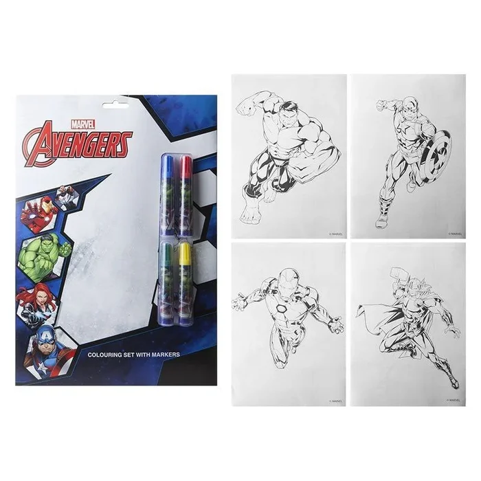 Marvel’s Avengers A4 Marker Colouring Set – Case of 12