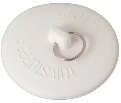 Master Plumber Rubber Tub Stopper with Metal Ring