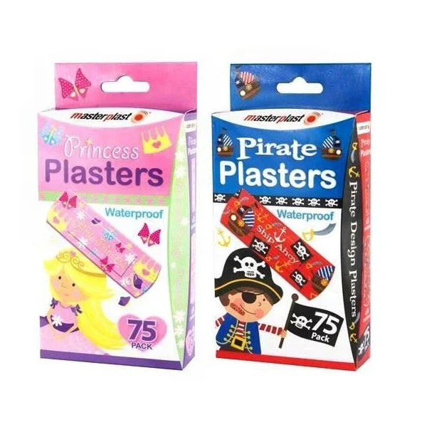 MasterPlast Pirate & Princess Plasters 75pk – Case of 12