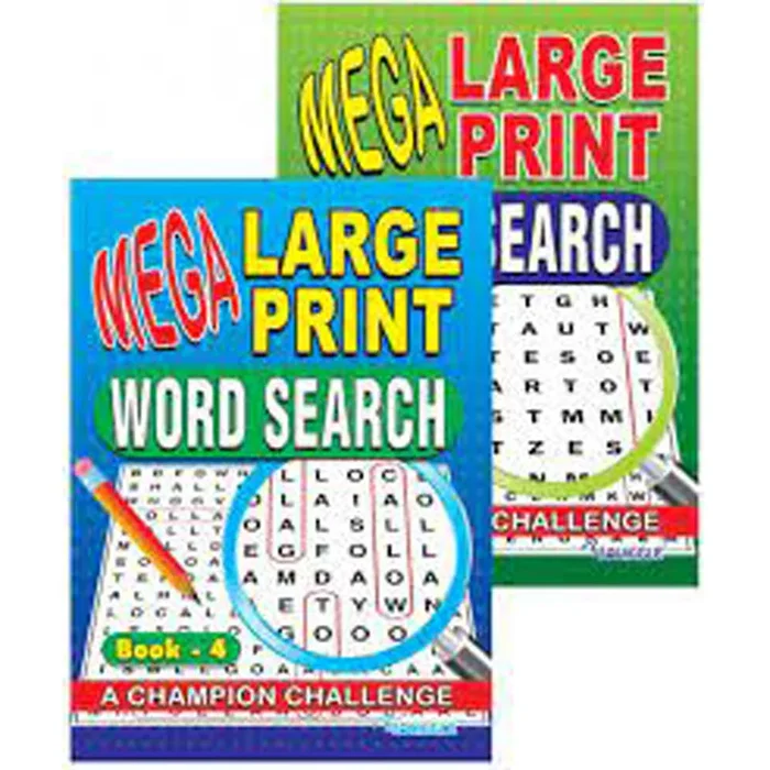 Mega Large Print Word Search Book 3&4 – Case of 6