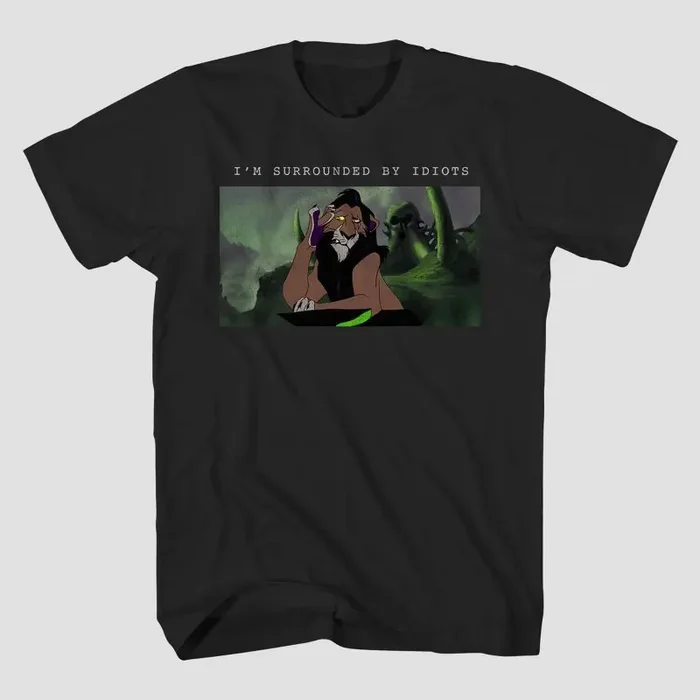 Men‘s Disney Lion King Short Sleeve Graphic T-Shirt – Black M