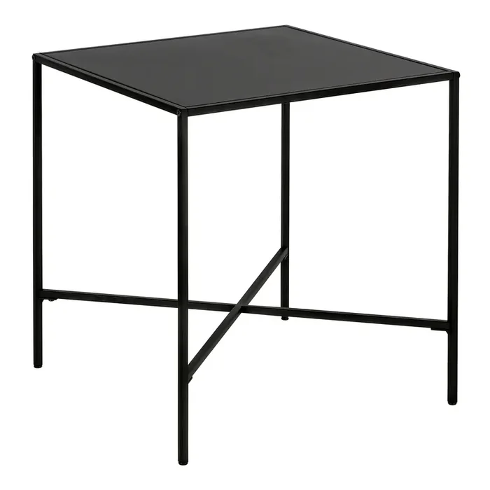 Mille Black Metal Top Side Table