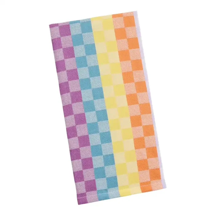 Multicolor Checkered Color Block Kitchen Towel