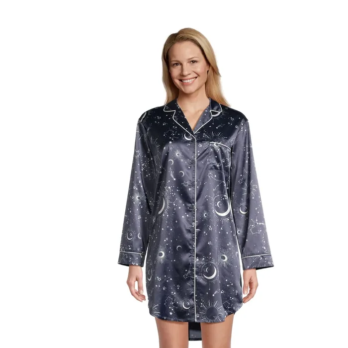 Navy Blue Celestial Nightshirt