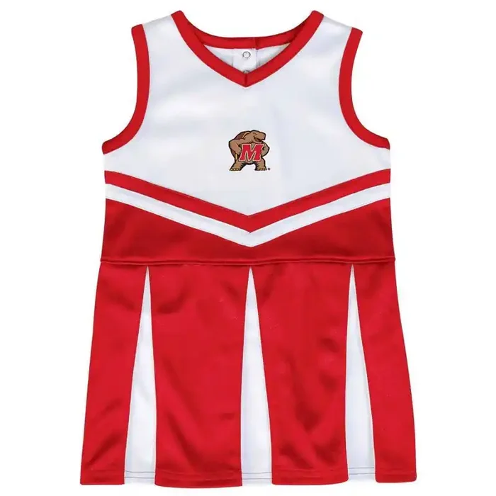 NCAA Maryland Terrapins Girls‘ Short Sleeve Toddler Cheer Dress Set – 2T Solid Pattern