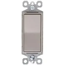Nickel Decorator Switch, Single Pole