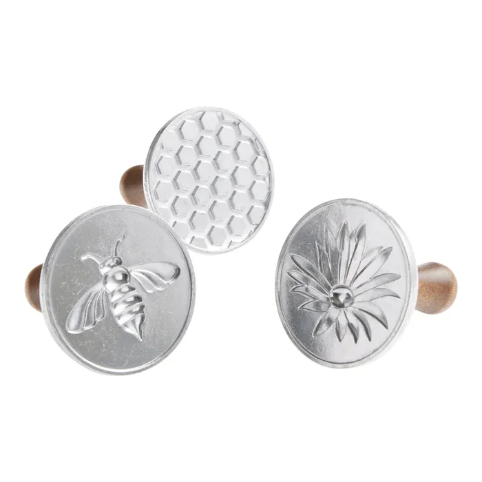 Nordic Ware Cast Aluminum Honeybee Cookie Stamps 3 Pack