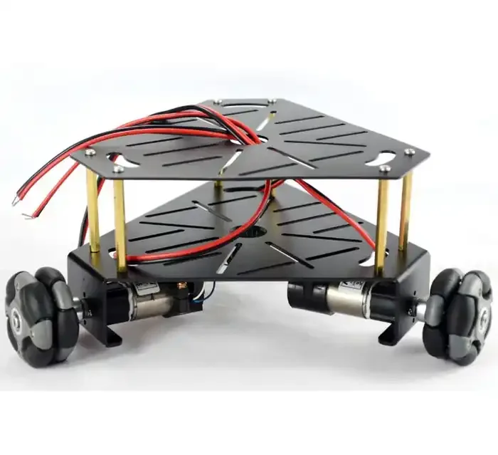 Omni Wheel Robot Platform Chassis with Encoder – Black – 15001B