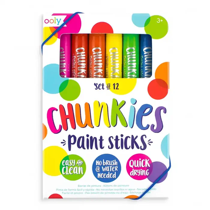 Ooly Chunkies Classic Paint Sticks 12 Pack
