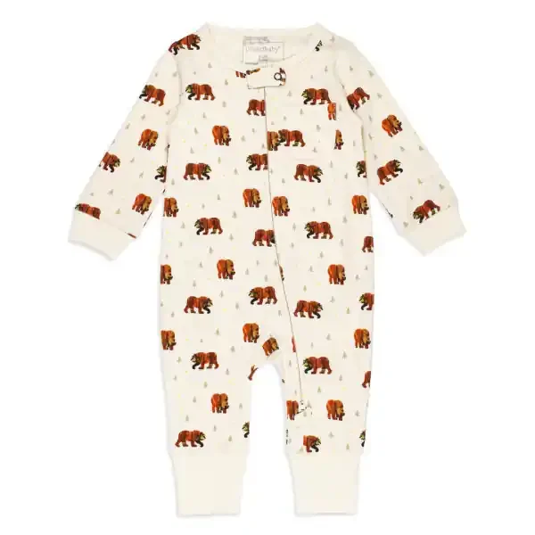 ORGANIC 2-WAY ROMPER BROWN BEAR
