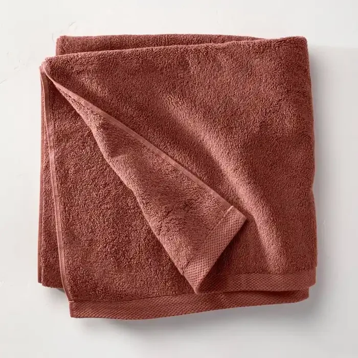 Organic Bath Towel Bronze Brown – Casaluna™ Heavyweight, Fade-Resistant, Low Lint, GOTS Certified