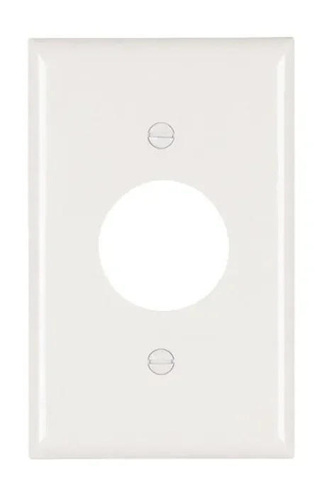 Pass & Seymour Single Receptacle Openings, One Gang, White