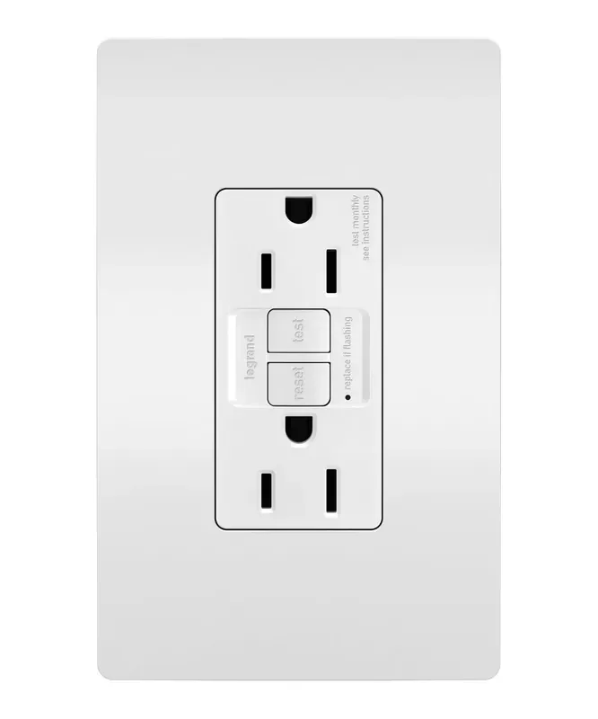Pass & Seymour Spec Grade 15A Tamper Resistant Self Test GFCI Receptacle, White