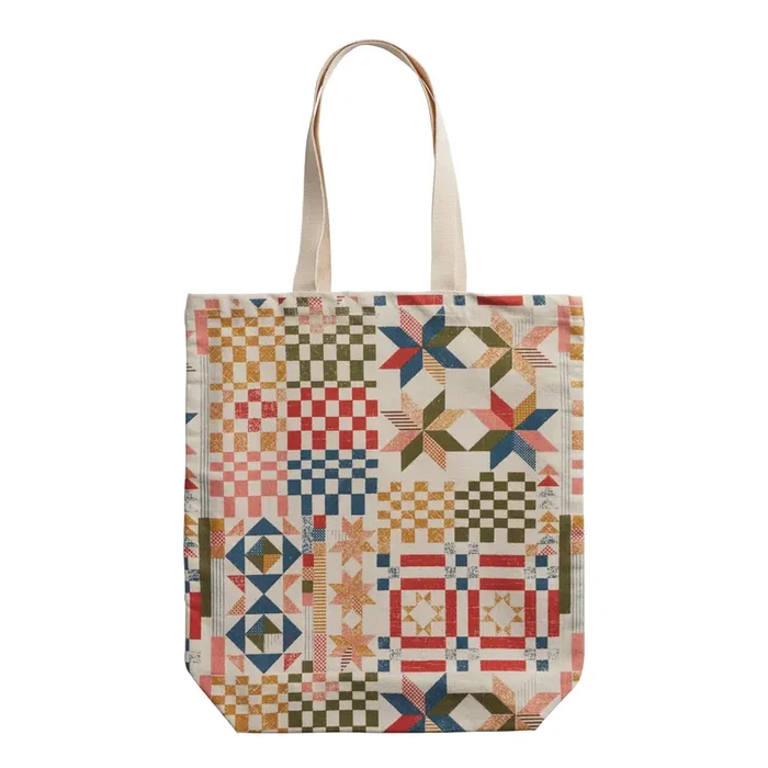 Pastel Heritage Patchwork Canvas Tote Bag