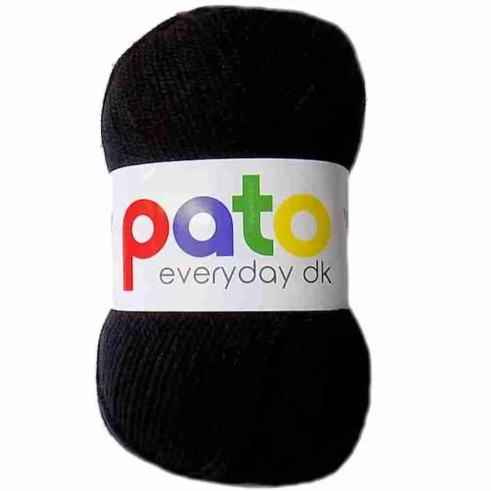 Pato Everyday Double Knitting Yarn Black – Case of 10