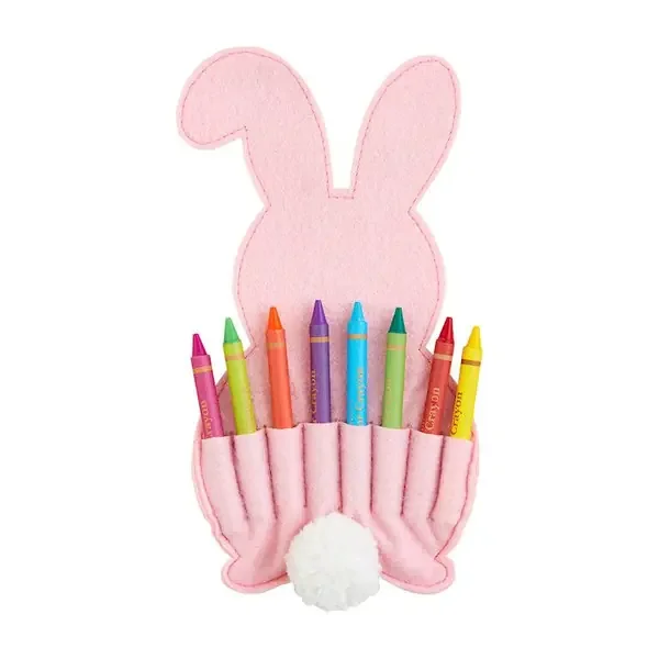 PINK BUNNY CRAYON HOLDER SET