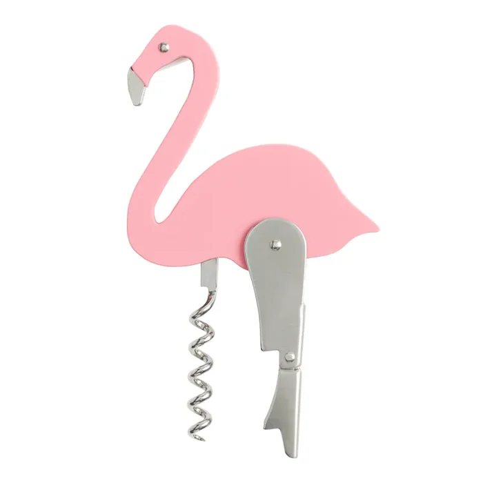 Pink Flamingo Corkscrew and Bottle Opener