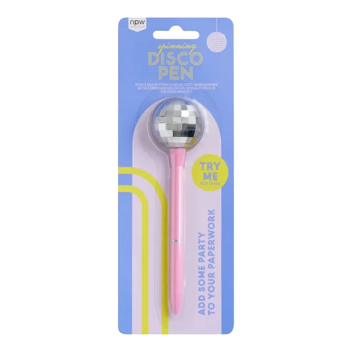 Pink Metallic Spinning Disco Pen