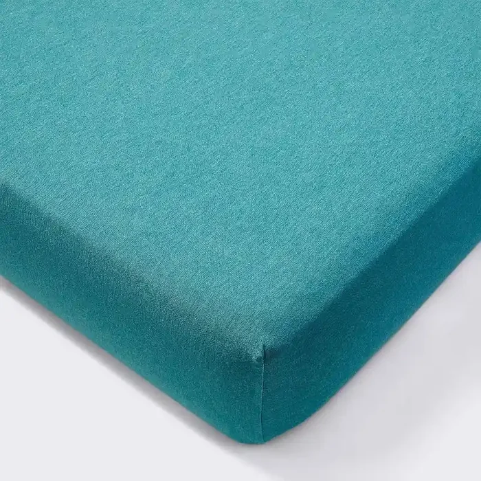 Polyester Rayon Fitted Crib Sheet – Teal – Cloud Island™