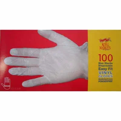 Powder Free Vinyl Gloves Clear M Size 100 pack
