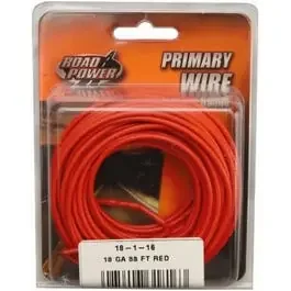 Primary Wire, Red, 18-Ga., 33-Ft.