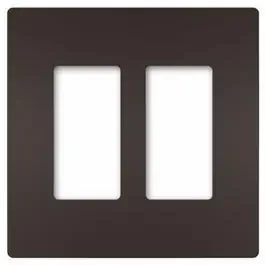 Radiant 2-Gang Plastic Wall Plate, Dark Bronze