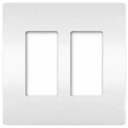 Radiant 2-Gang Plastic Wall Plate, White