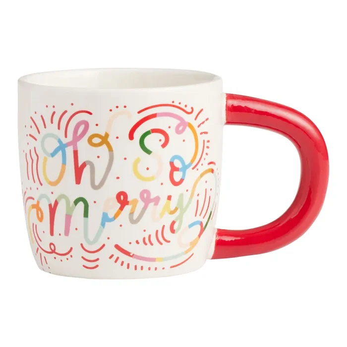 Red And White Oh So Merry Ceramic Mug