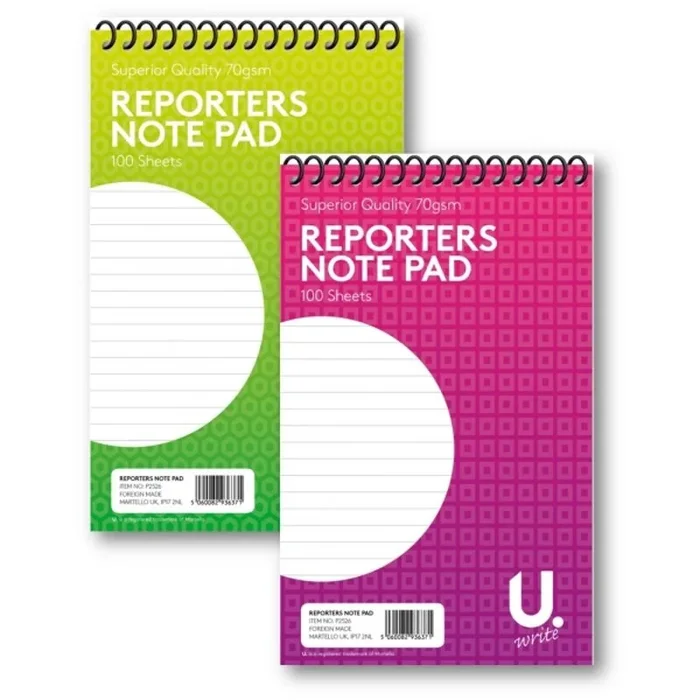 Reporters Note Pad 70gsm – Case Of 12