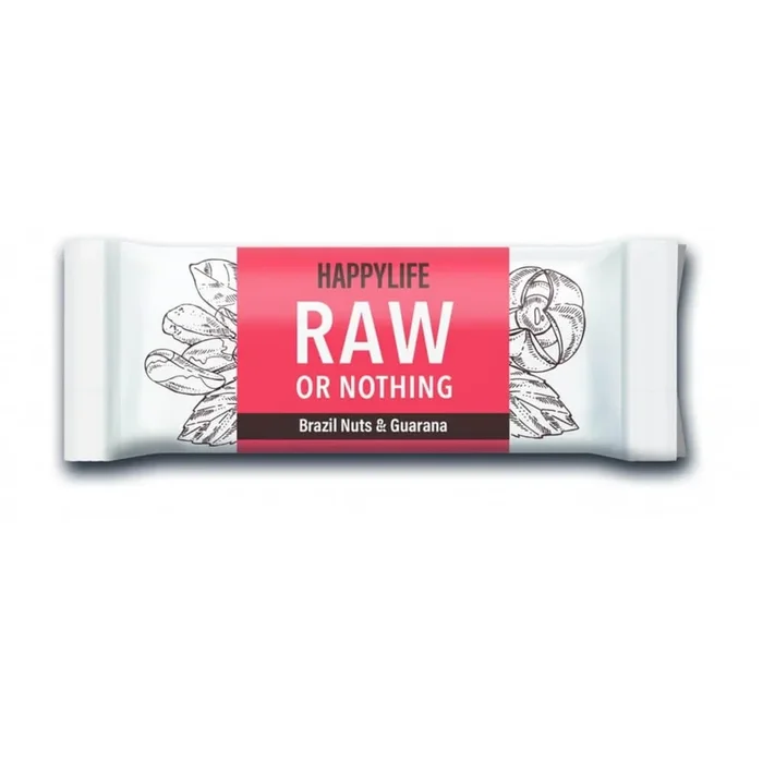Roher Riegel aus Paranüssen Guarana glutenfrei BIO 50 g HAPPYLIFE