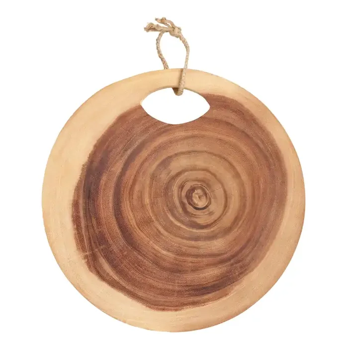 Round Raw Edge Tree Ring Cutting Board