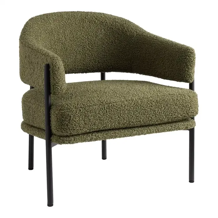 Rylan Faux Sherpa Curved Back Chair