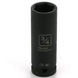 SAE Deep Impact Socket, 6-Point, 1/2-In. Drive, 3/4-in.