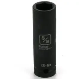 SAE Deep Impact Socket, 6-Point, 1/2-In. Drive, 5/8-in.