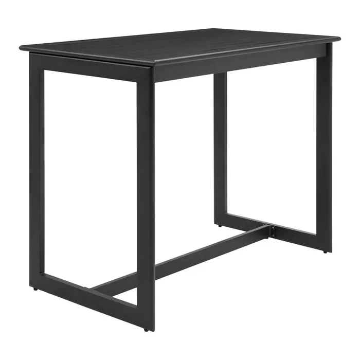 Salome Black Metal Outdoor Pub Dining Table
