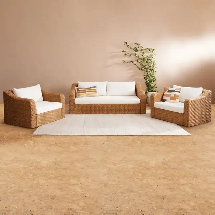 San Marcos All Weather Wicker 3 Piece Outdoor Furniture Set