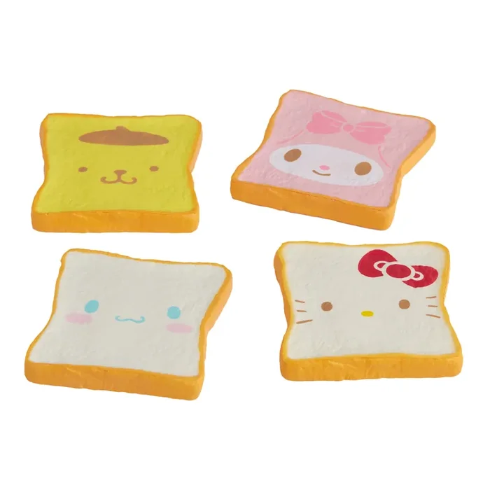 Sanrio Milk Toast Squishy Toys Set of 4