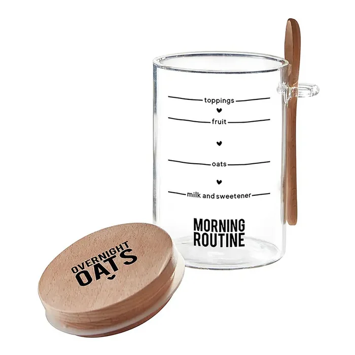 Santa Barbara Overnight Oats Jar and Spoon Gift Set