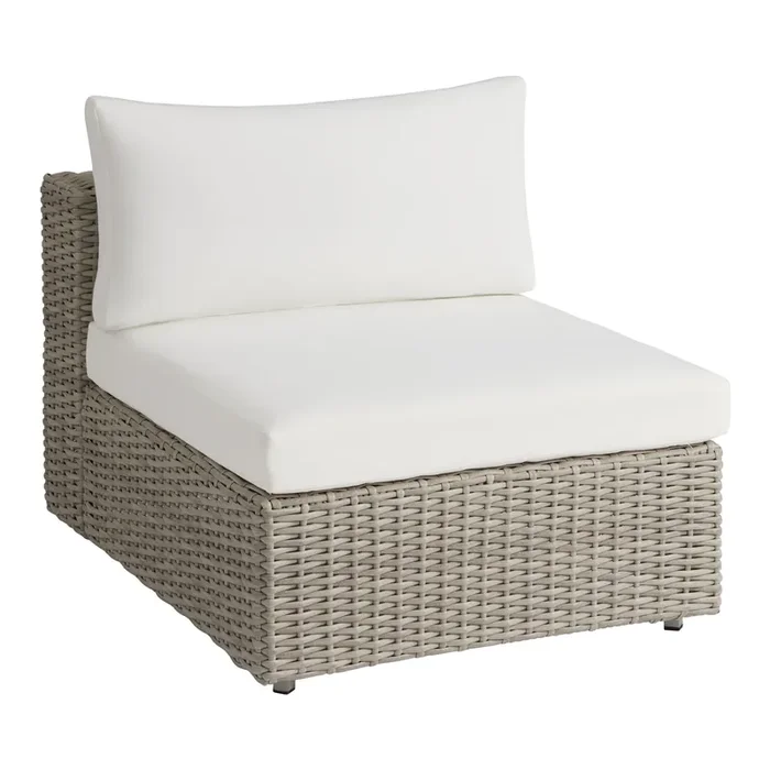 Santiago Gray Wicker Modular Outdoor Armless Chair