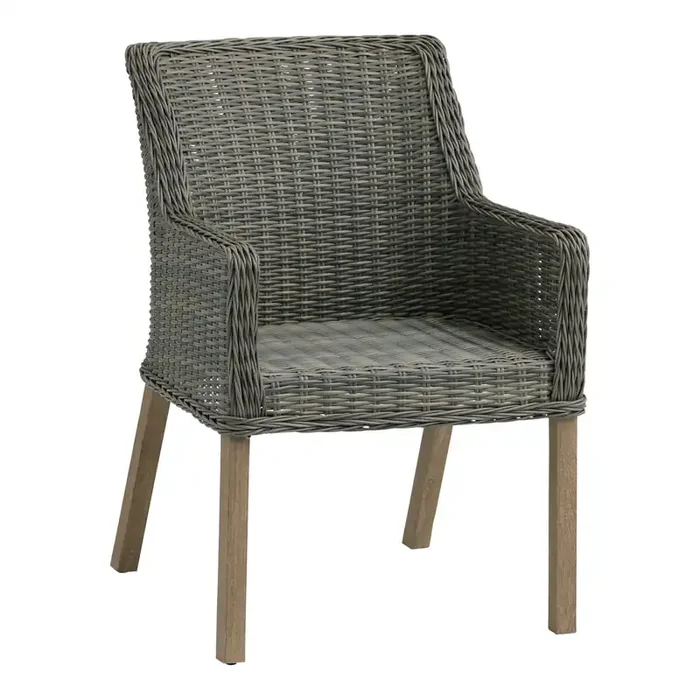 Sardinia Gray All Weather Outdoor Dining Armchair