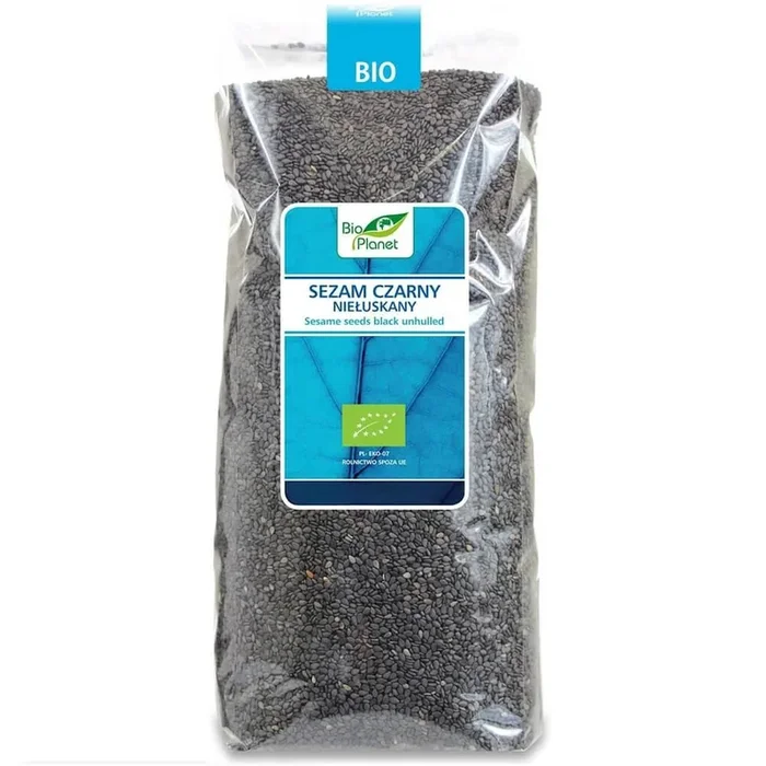 Schwarzer ungeschälter Sesam BIO 1 kg – BIO PLANET