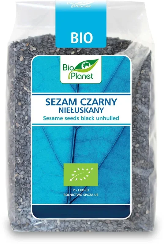 Schwarzer ungeschälter Sesam BIO 250 g – BIO PLANET