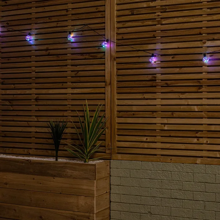 Set of 20 Indoor Outdoor Connectable Firefly Festoon Lights with Multi-Coloured LEDs